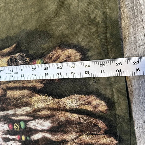 The Mountain T-Shirt Green Rasta Lion Bob Marley Nature Jungle Size Medium - Picture 4 of 5